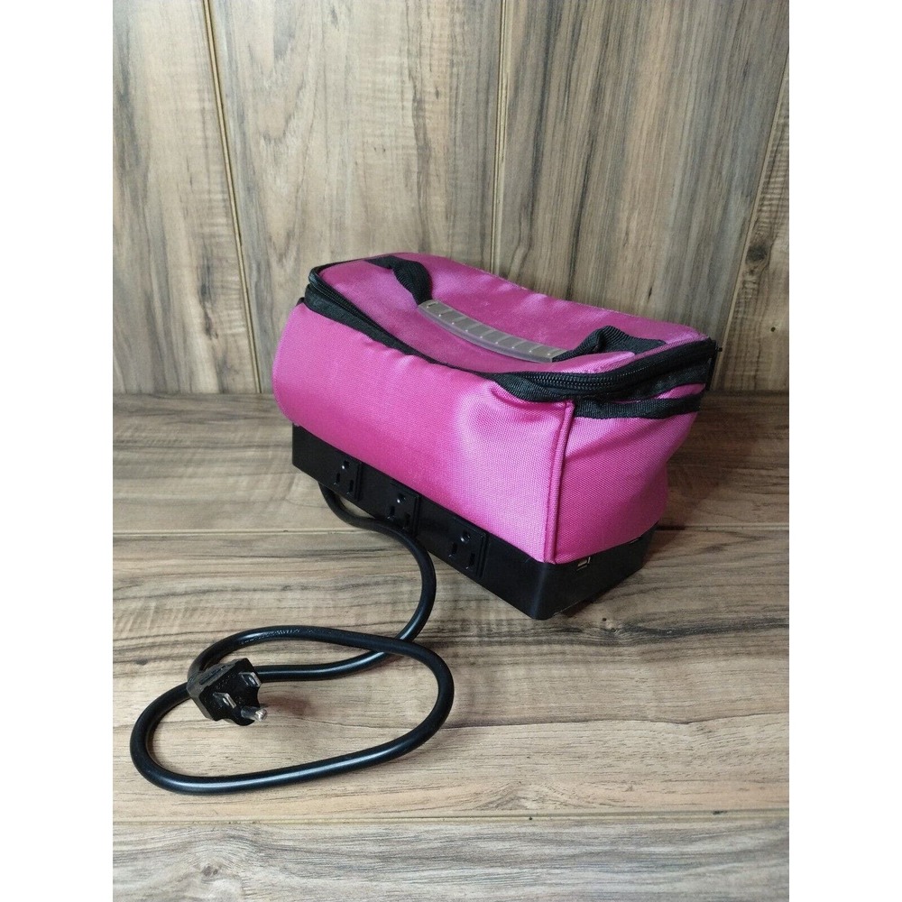 Intertek Pink Charging Tote 6 Outlet 2 USB Lchtpt02-rs